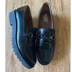 Franco Sarto Cason Black Slip On Loafers Size 8.5